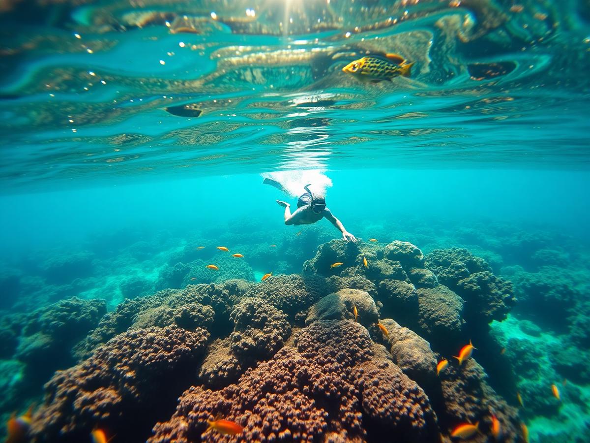 Colorful coral reef in Tulamben